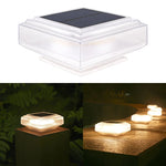 lampe solaire ip65 led adhésive moderne blanc translucide extérieur jardin clôture autonomie