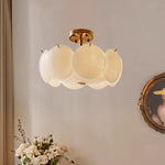 lampe suspendue moderne blanc doré rondes translucides chambre salon