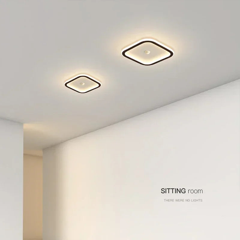 lampe moderne led sensor mouvement blanc noir minimaliste aluminium fer