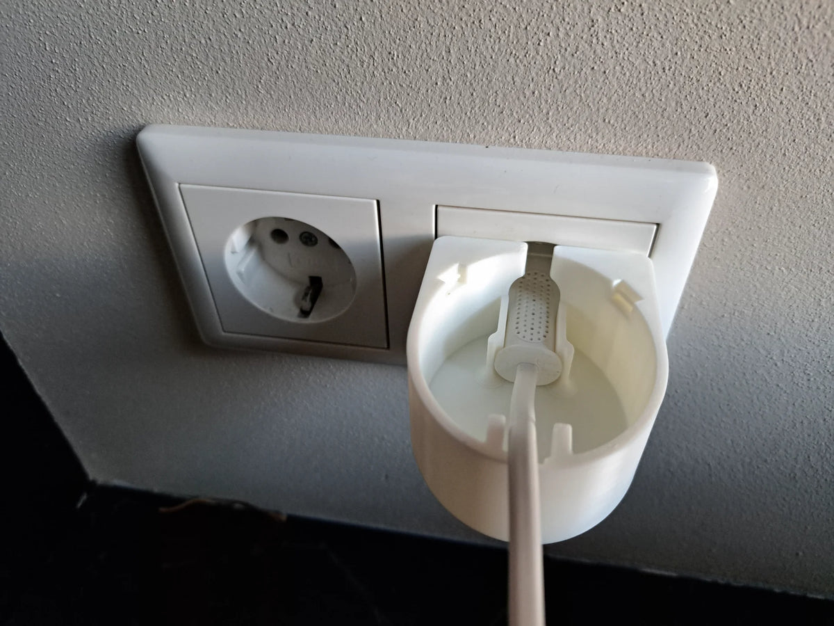 chargeur universel adhésif mural rechargeable blanc noir orange imprimé 3D moderne minimaliste