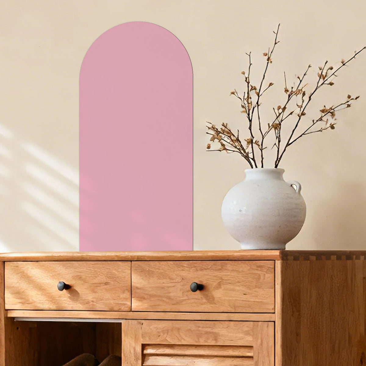 autocollant mural arche moderne minimaliste vert rose bleu pvc adhésif chambre salon