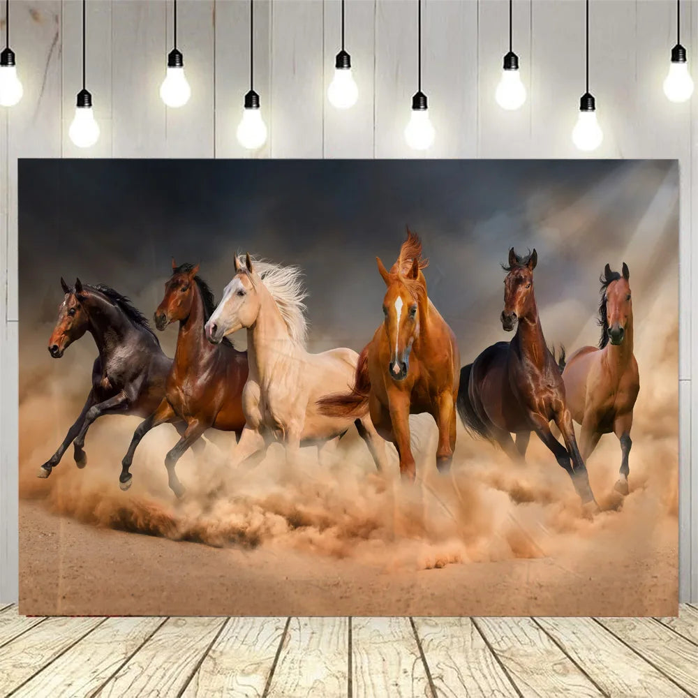 Détail de l'impression 3D du cheval sur tapisserie murale