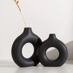 vases decoratifs blancs noirs modernes minimalistes rond simples