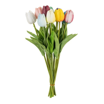 tulipes artificielles fleurs réalistes décoration mariage bouquet intérieur vase fleurs jaunes roses rouges blanches