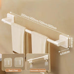 porte serviettes mural adhésif alliage aluminium finition laquée moderne 60cm gris métallisé lisse nail