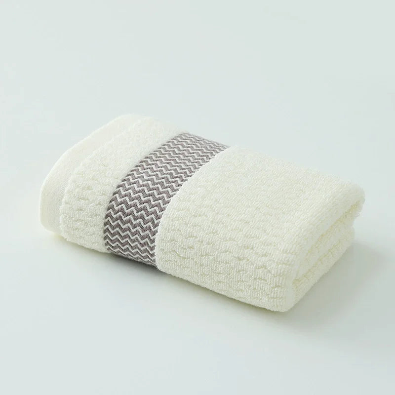 serviettes toilette coton ondulées gris modernes salle bain durable machine laver 34x74cm anneaux murales