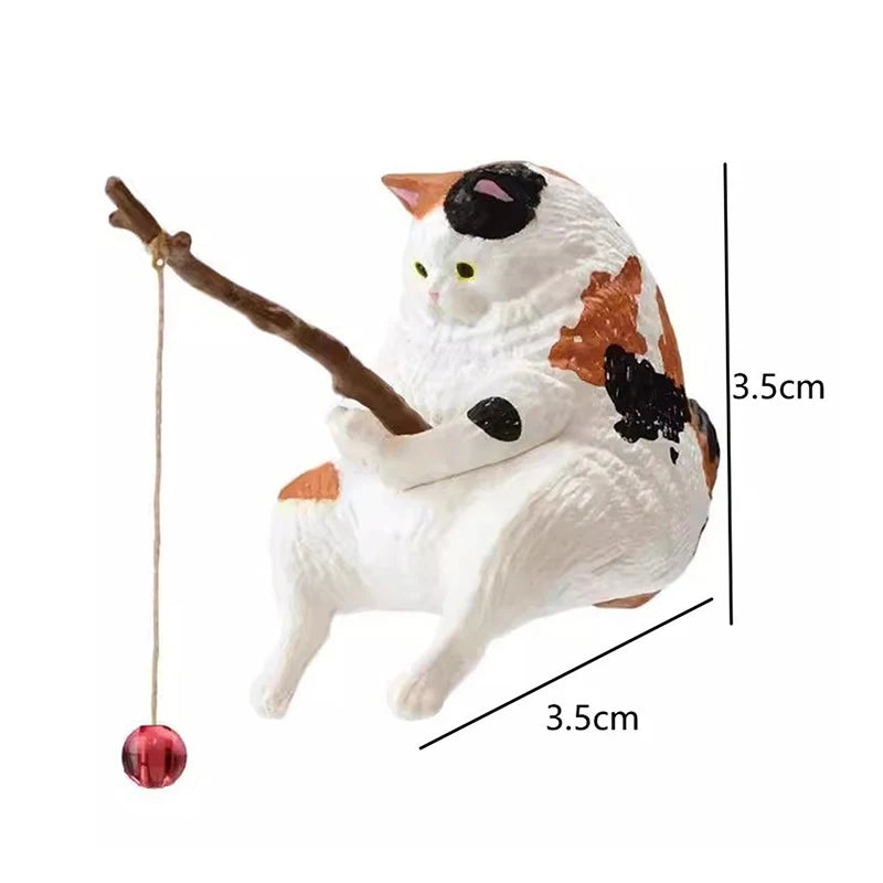 figurines chats décoration suspendue peluche tringle maison blanc noir orange