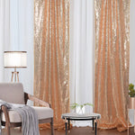 rideau paillettes or argent élégant festif polyester panneaux 8ft transparent événement