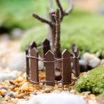 décoration extérieure clôture miniature bois peint colorée rustique champêtre figurines