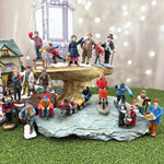 figurines miniatures rouge bleu noir beige vert marron classiques adhésives jouets