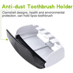 porte brosse dents distributeur dentifrice anti poussière adhésif mural moderne blanc noir bleu rose