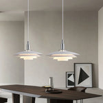 lampe suspendue moderne minimaliste blanc multi niveaux opacité tringle salon chambrehôtel
