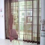 rideaux voilage couleurs variées franges verticales moderne tissu fluide translucent