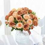 décoration intérieure bouquet pivoine rose blanche moderne élégant vase transparent mariage anniversaire
