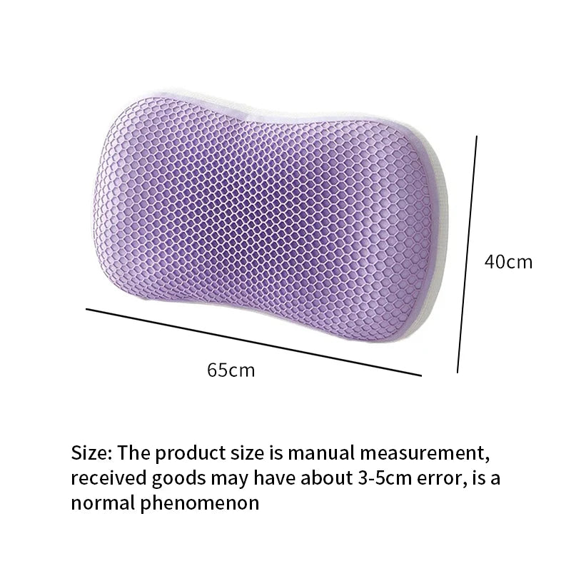 coussin cou violet hexagonal contemporain super doux support cervical confortable