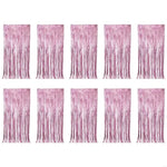 rideau franges métalliques brillantes fête rouge argent doré vert rose violet clips decoration