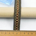 ruban décoratif polyester largeur 1.7cm noir marron clair bleu marine orange vert rouge classique