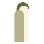 sticker mural moderne arche geometrique simple vert bleu beige orange rose marron gris minimaliste