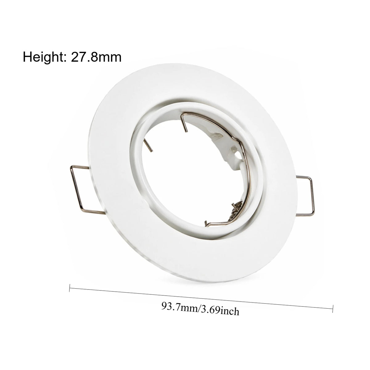 spots led modernes blancs gu10 downlights encastrables mr16 halogène 90260v métal rond