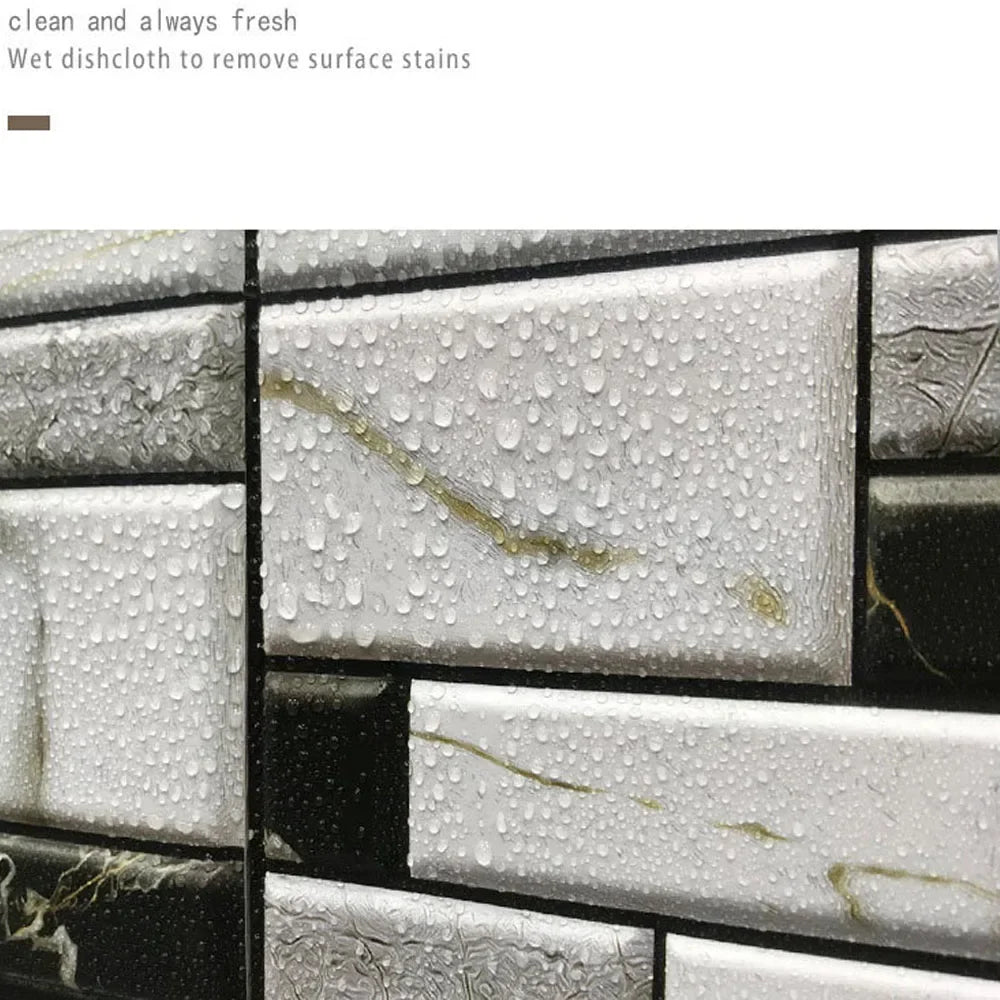 autocollants murals marbrés adhésifs carreaux muraux blancs gris noirs modernes décoration intérieure salon chambre