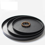 Plateau rond en bois multicolore pour rangement créatif intérieur