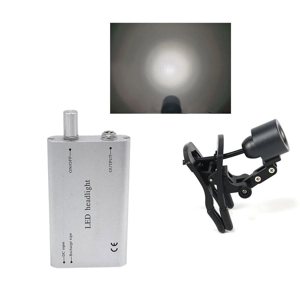 lampe frontale led dentaire chirurgicale filtre jaune pince loupes dentaires