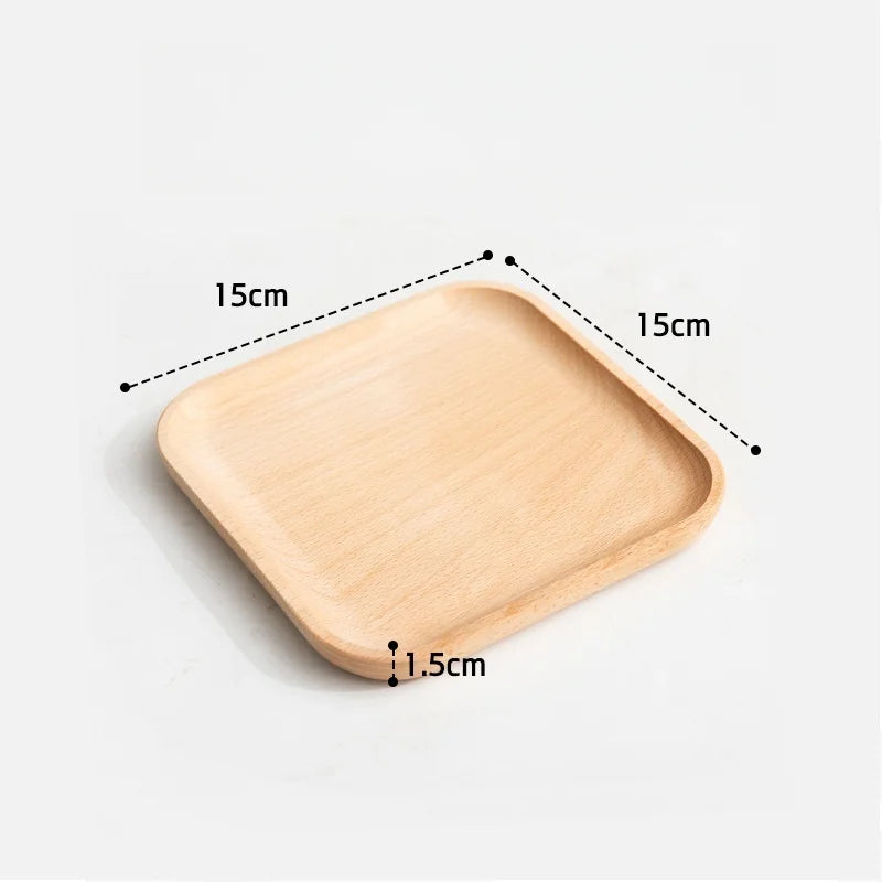 assiettes bois naturel assiettes carrées ovales différentes tailles minimaliste rustique
