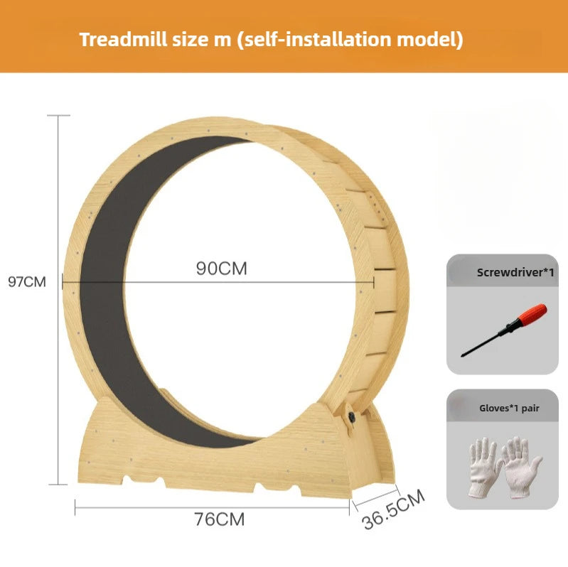 roue d'exercice hamster bois naturel moderne taille XL