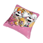 taies d'oreiller animaux rose ours chien zip invisible cartoon opacité coton polyester lit