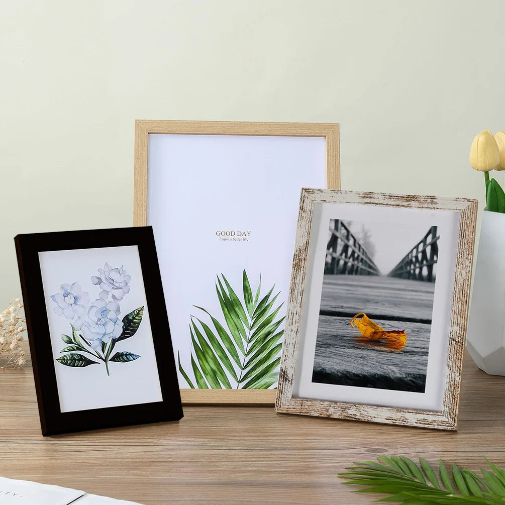 Cadre photo en bois blanc design pour format 20x25cm