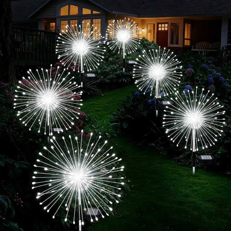 lumières solaires extérieures étoiles multicolores moderne auto allumage jardin fête