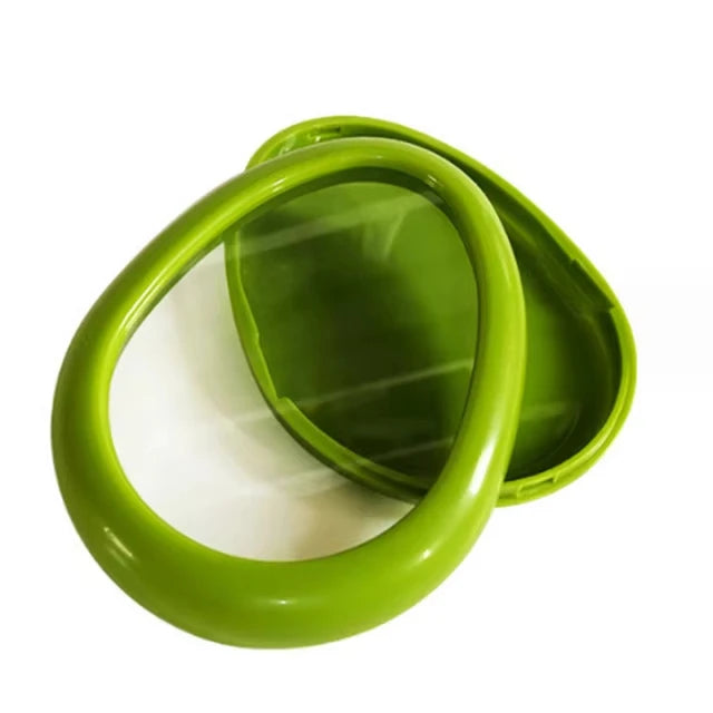 boîtes conservation alimentaire transparentes modernes respectueuses l'environnement couleurs vert jaune rouge adhésif