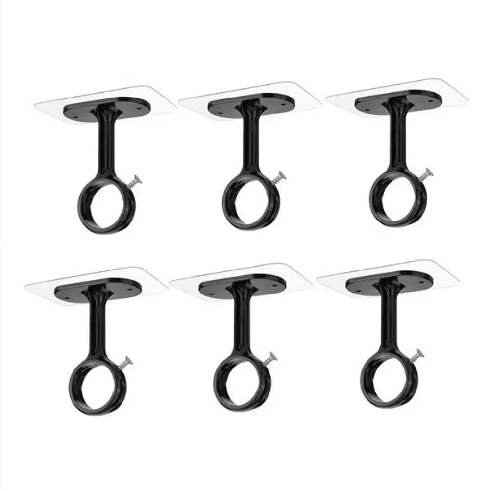 supports rideau adhésifs transparents modernes sans perçage plastique 10pcs 3disquespoids