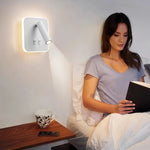 lampe murale moderne led 8w 5w blanc noir carrée ronde interrupteur électrique