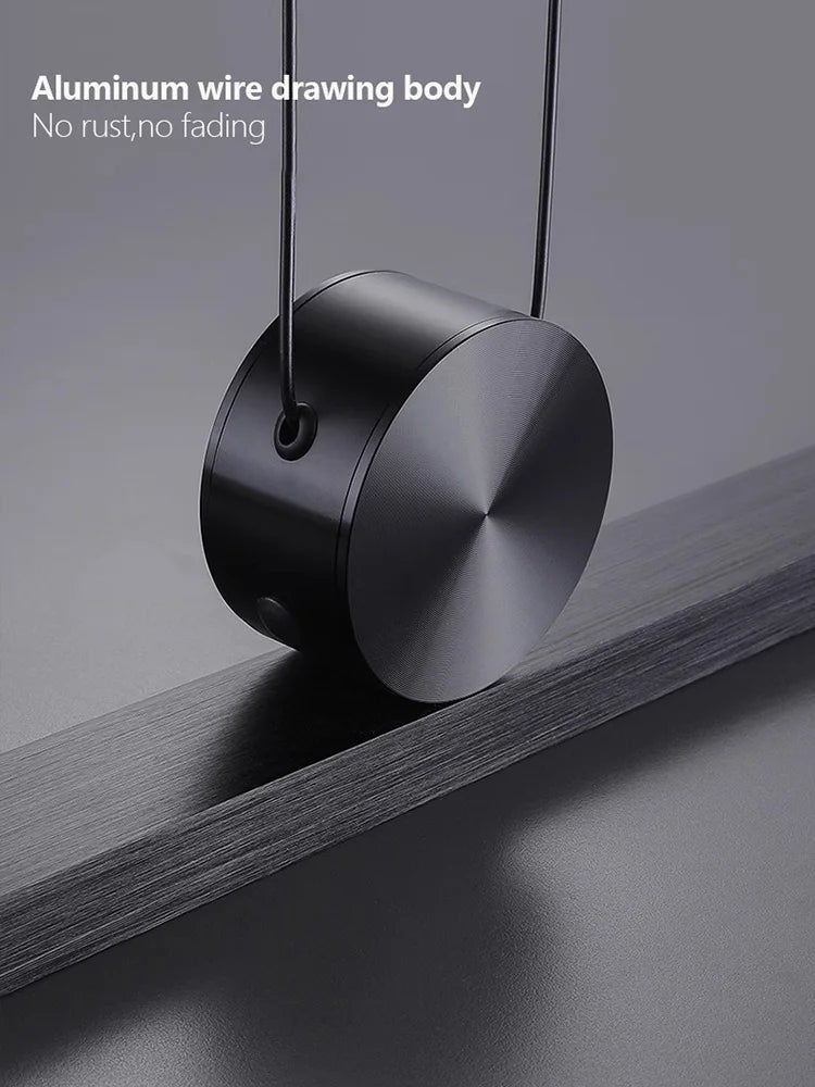 lampe suspendue moderne gris métallisé lisse finition métallique opaques télécommande 6000K 4000K 3000K