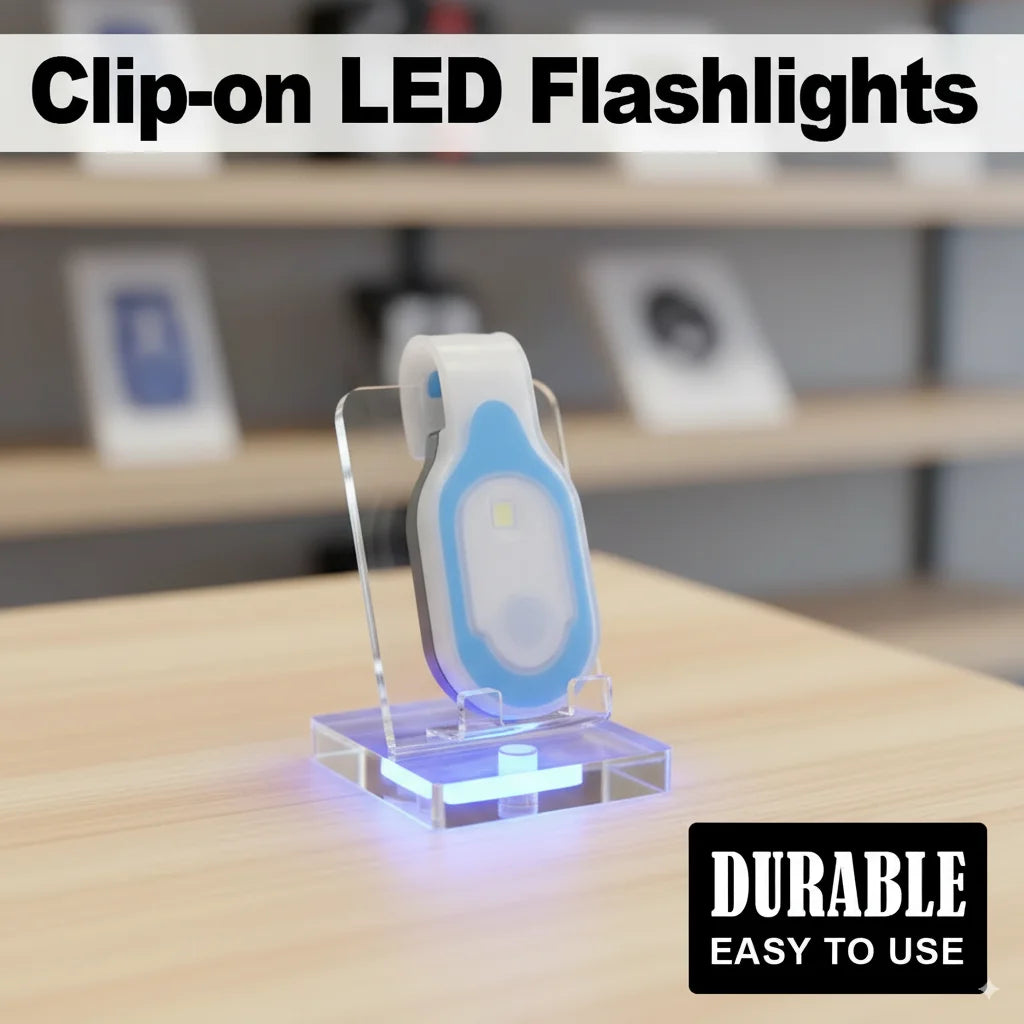 lampe torche clip magnétique led bleu moderne auto défense lumière intense pratique