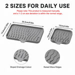 set plateaux savon silicone gris vert rayures modernes pratique auto drainants