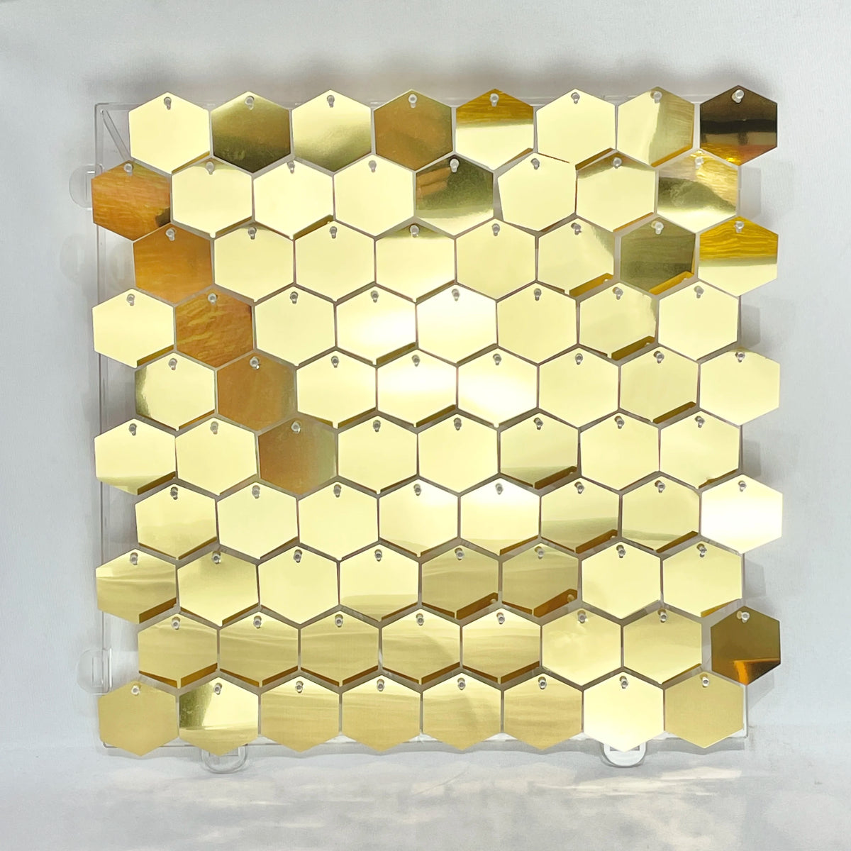 panneau décoration murale hexagonal sequins brillant fond fête mariage anniversaire baby shower décor moderne