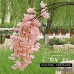 décoration intérieure fleurs artificielles branche cerises soie rose clair vert modernes
