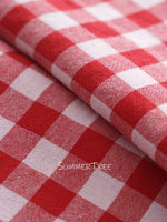 serviettes table coton carreaux rouge blanc bleu marron jaune classiques réutilisables maison party banquet