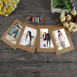 cadres photo marron noir blanc rustique simple decoration maison photo album suspendu mur