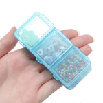 boîte plastique bleu translucide compartiments clips rangement colorées pratique artisanal venta grossiste