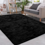 tapis gris clair peluche épaisse doux moelleux moderne 120x160cm 160x230cm chambre salon
