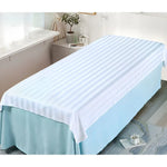drap table coton rayures horizontales blanc rose gris moderne facile entretien