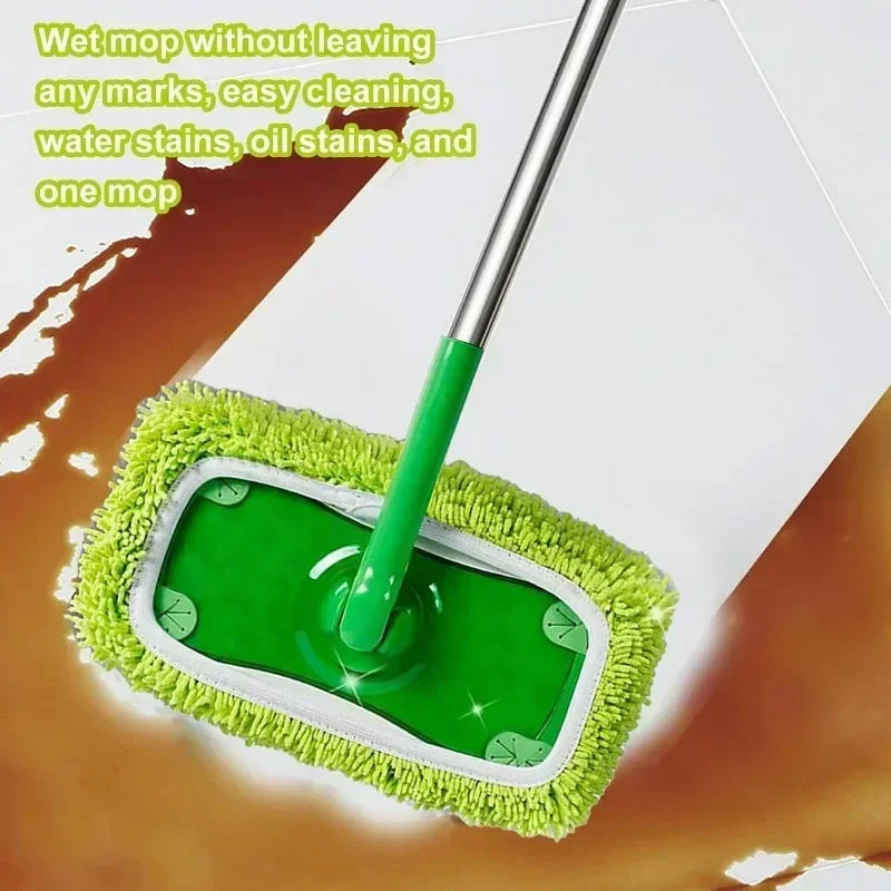 tampon microfibre vert doux absorbant clip pratique nettoyage sol meubles humidification écologique rechargeable