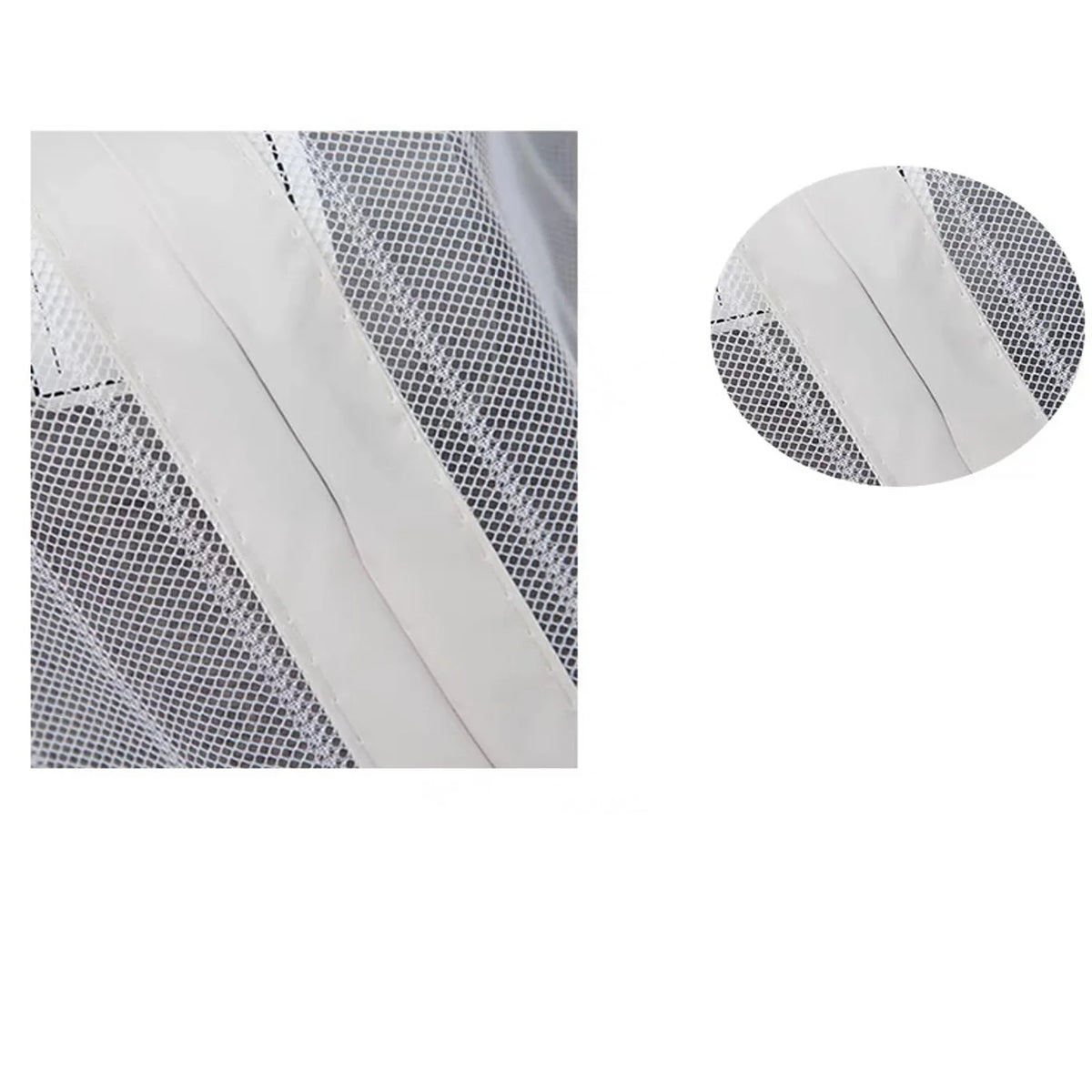 rideau fenêtre moustiquaire blanc maille fine transparente moderne ruban fixation
