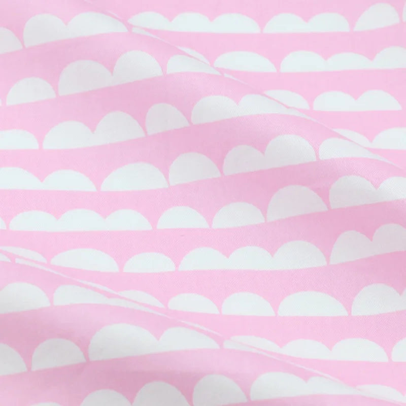 tissu coton imprimé demi cercles couleurs vives moderne graphique pliable opaque artisanal bricolage popeline