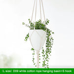 pots suspendus plantes blancs moderne forme œuf lisse acier coton fougères succulentesintérieur jardinVERTES