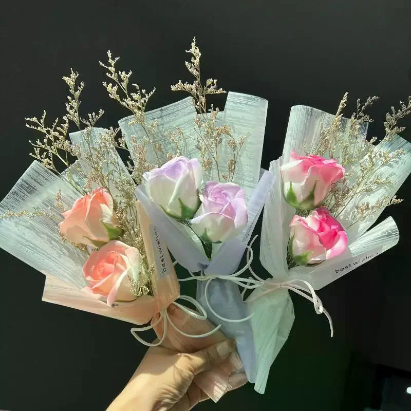 bouquet fleurs artificielles roses herbes sèches décoration intérieure anniversaire fête mères valentin pendaison crématorium