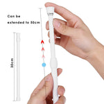 tige rideau extensible blanc moderne respectueux environnement eyelets adaptable douche